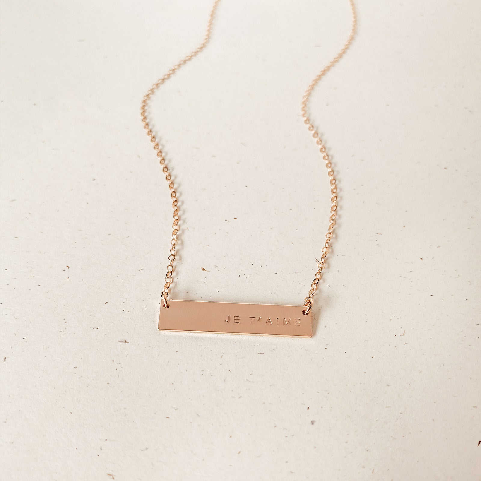 Personalised jewellery - KBN Jewellery - handmade jewellery – Personalised Jewellery gifts – Dainty jewellery- bar necklace – dainty bar necklace – personalised date necklace – roman numerals necklace – name bar necklace – words of affirmation necklace – short bar necklace – layering necklace – layering necklace inspiration – wedding gift idea – wedding gift idea for bride - long pendant necklace – small bar necklace