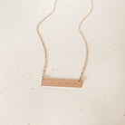 Personalised jewellery - KBN Jewellery - handmade jewellery – Personalised Jewellery gifts – Dainty jewellery- bar necklace – dainty bar necklace – personalised date necklace – roman numerals necklace – name bar necklace – words of affirmation necklace – short bar necklace – layering necklace – layering necklace inspiration – wedding gift idea – wedding gift idea for bride  - long pendant necklace – small bar necklace