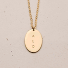 Personalised jewellery - KBN Jewellery - handmade jewellery – Personalised Jewellery gifts – Dainty jewellery- oval pendant necklace – large pendant necklace – symbol necklace – children initial necklace – family initial necklace