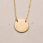 Personalised jewellery - KBN Jewellery - handmade jewellery – custom jewellery gifts – dainty necklace – Australian made – initial necklace – children’s initial necklace – roman numeral necklace – round pendant necklace – double holed necklace