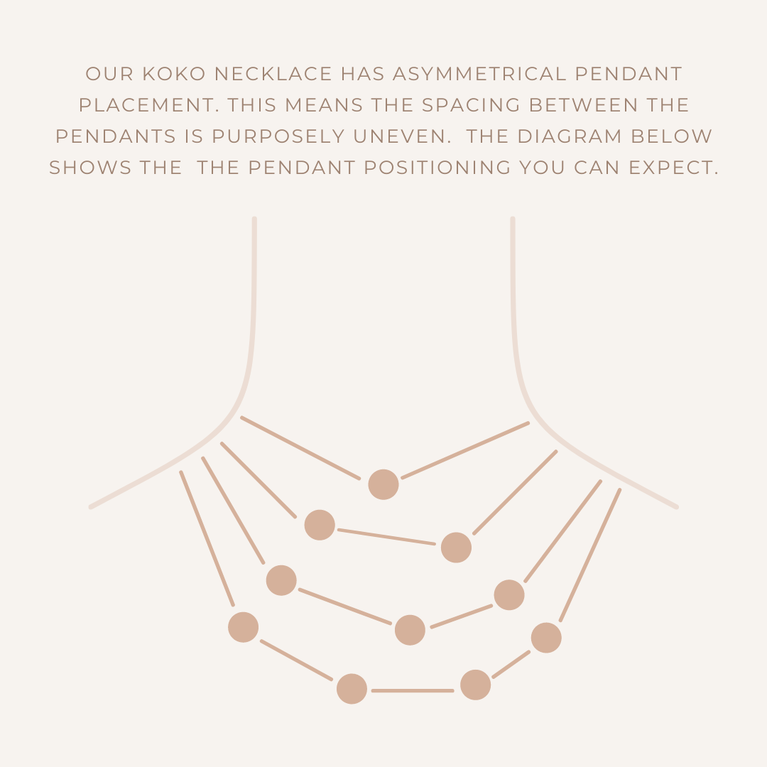 Personalised jewellery - KBN Jewellery - handmade jewellery – Personalised Jewellery gifts – Dainty jewellery – small pendant necklace  - asymmetrical necklace – initial asymmetrical necklace  – asymmetrical symbol necklace – Australian made