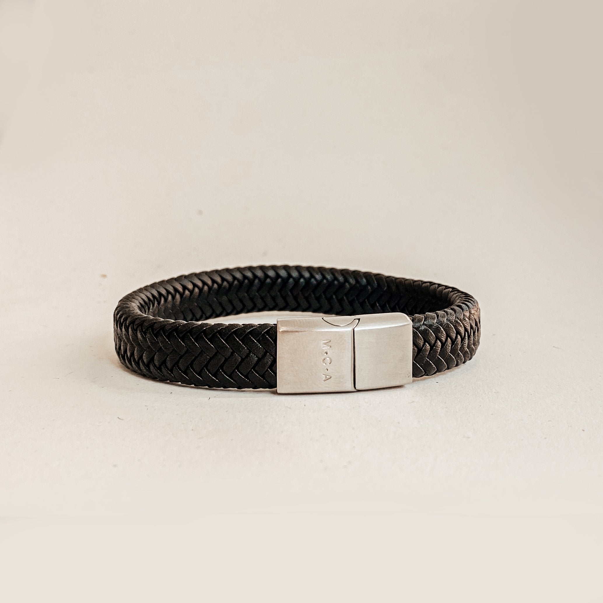 Personalised boy’s cord bracelet – boy’s bracelet  – KBN Jewellery - boy’s personalised bracelet – cord bracelet personalised – brown cord bracelet – black bracelet  – handmade bracelet – initial boy’s bracelet  - personalised gift for your son – personalised boy’s gift – personalised leather bracelet
