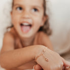 Personalised jewellery – handmade jewellery – KBN jewellery – Australian made jewellery – matching jewellery – matching mum and child bracelet – perfect gift for new mum – sentimental gift – newborn gift idea – new mum gift – matching jewellery – tiny pendant bracelet – linked chain bracelets