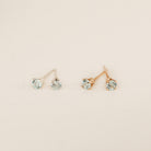 Personalised jewellery – handmade jewellery – KBN jewellery – dainty earrings – birth month earrings – birthstone earrings – affordable earrings – aquamarine stone earrings – march  studs – birthstone studs