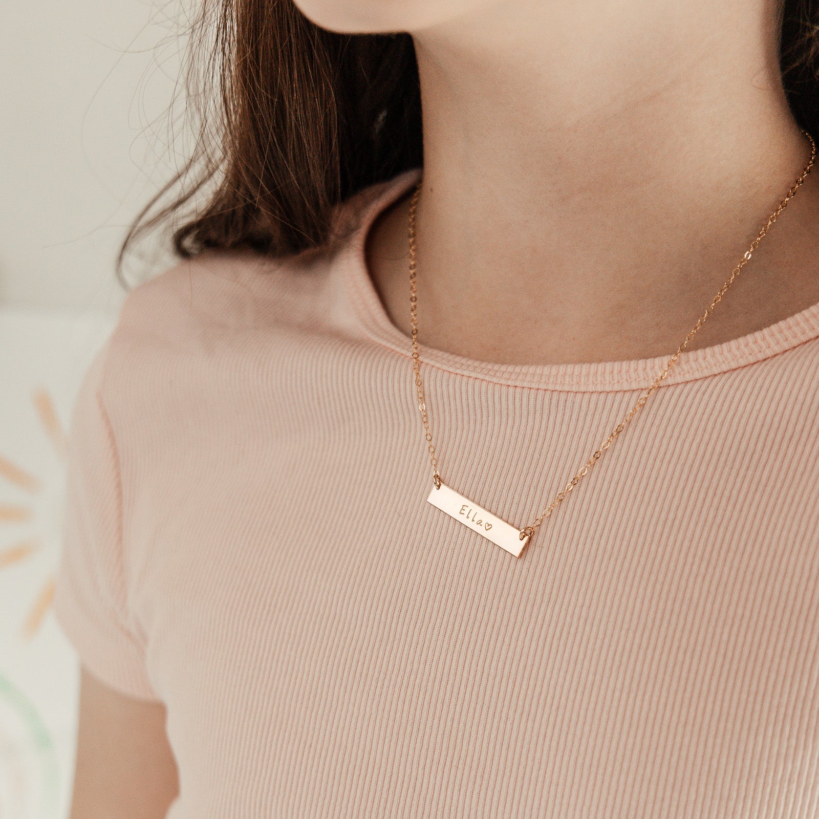 Personalised jewellery - KBN Jewellery - handmade jewellery – Personalised Jewellery gifts – Dainty jewellery- bar necklace – dainty bar necklace – personalised necklace – children’s first necklace – children’s name necklace – kids first necklace – girls first necklace – affordable children’s jewellery