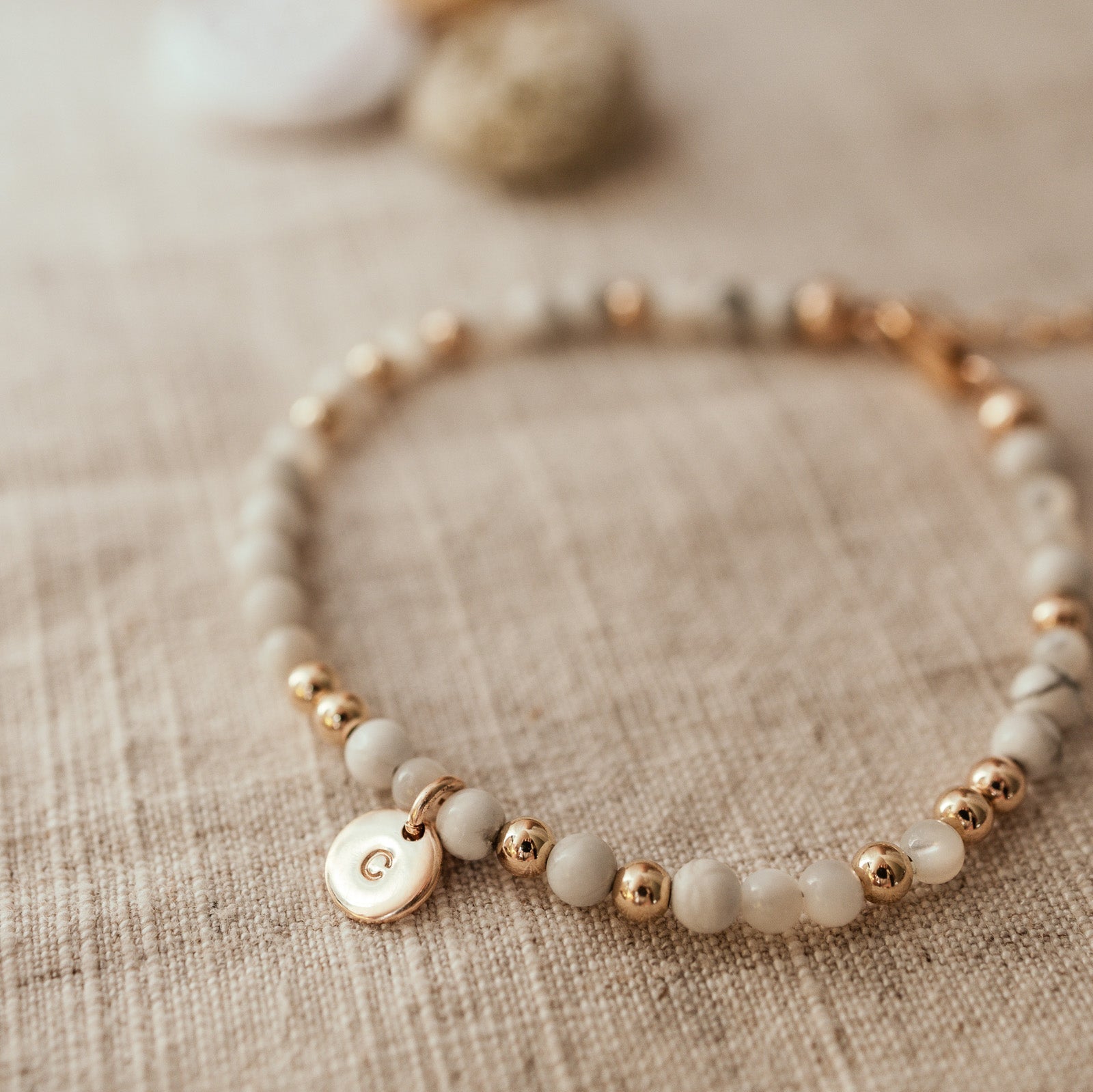 Personalised jewellery - KBN Jewellery - handmade jewellery – Personalised Jewellery gifts – Dainty jewellery – Australia made jewellery – beaded bracelet – pearl bracelet – hand made bracelet – howlite bracelet – initial bracelet – handmade crystal bracelet