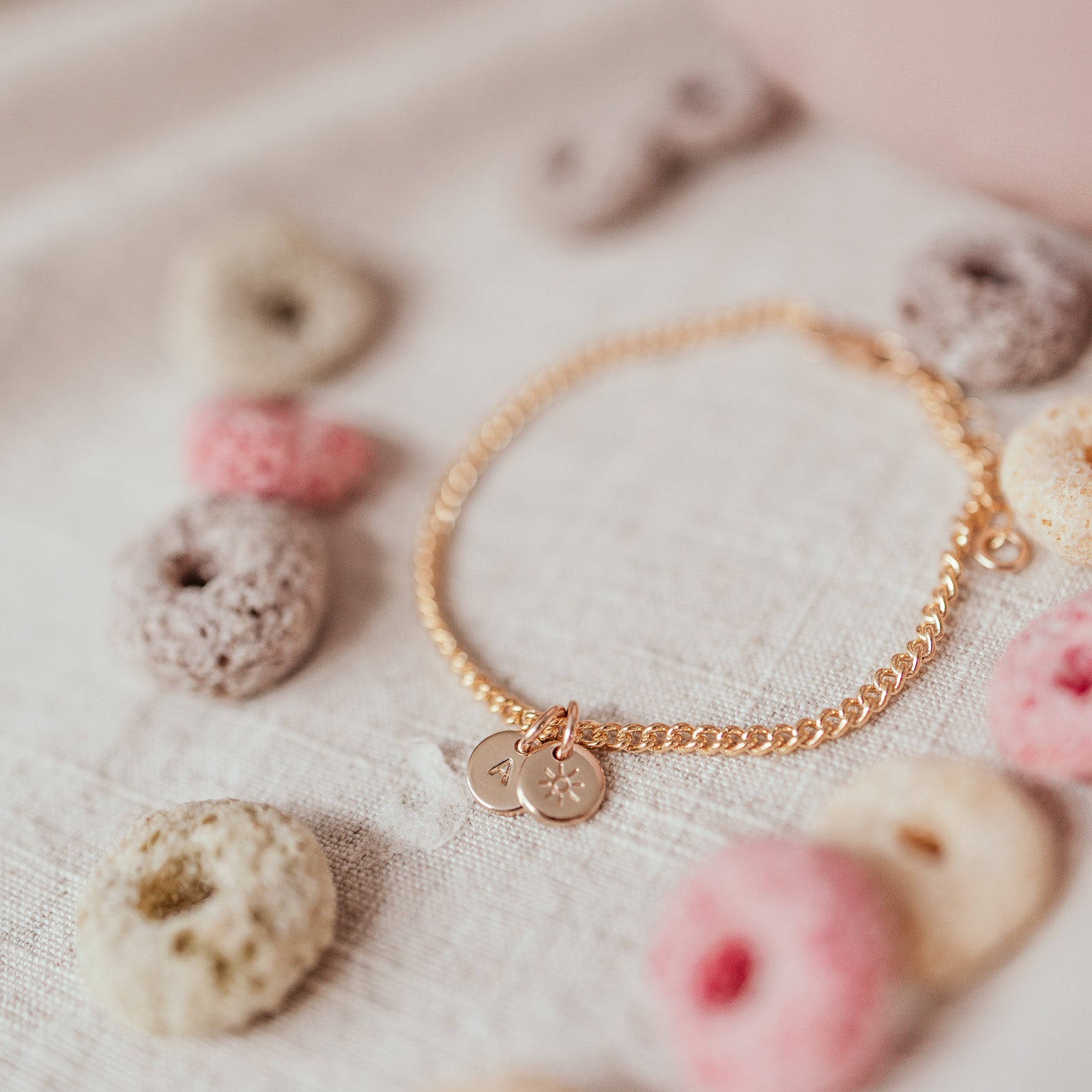 Personalised jewellery - KBN Jewellery - handmade jewellery – Personalised Jewellery gifts – Australian Made – initial and symbol bracelet – affordable jewellery for kids – children’s first anklet – initial anklet