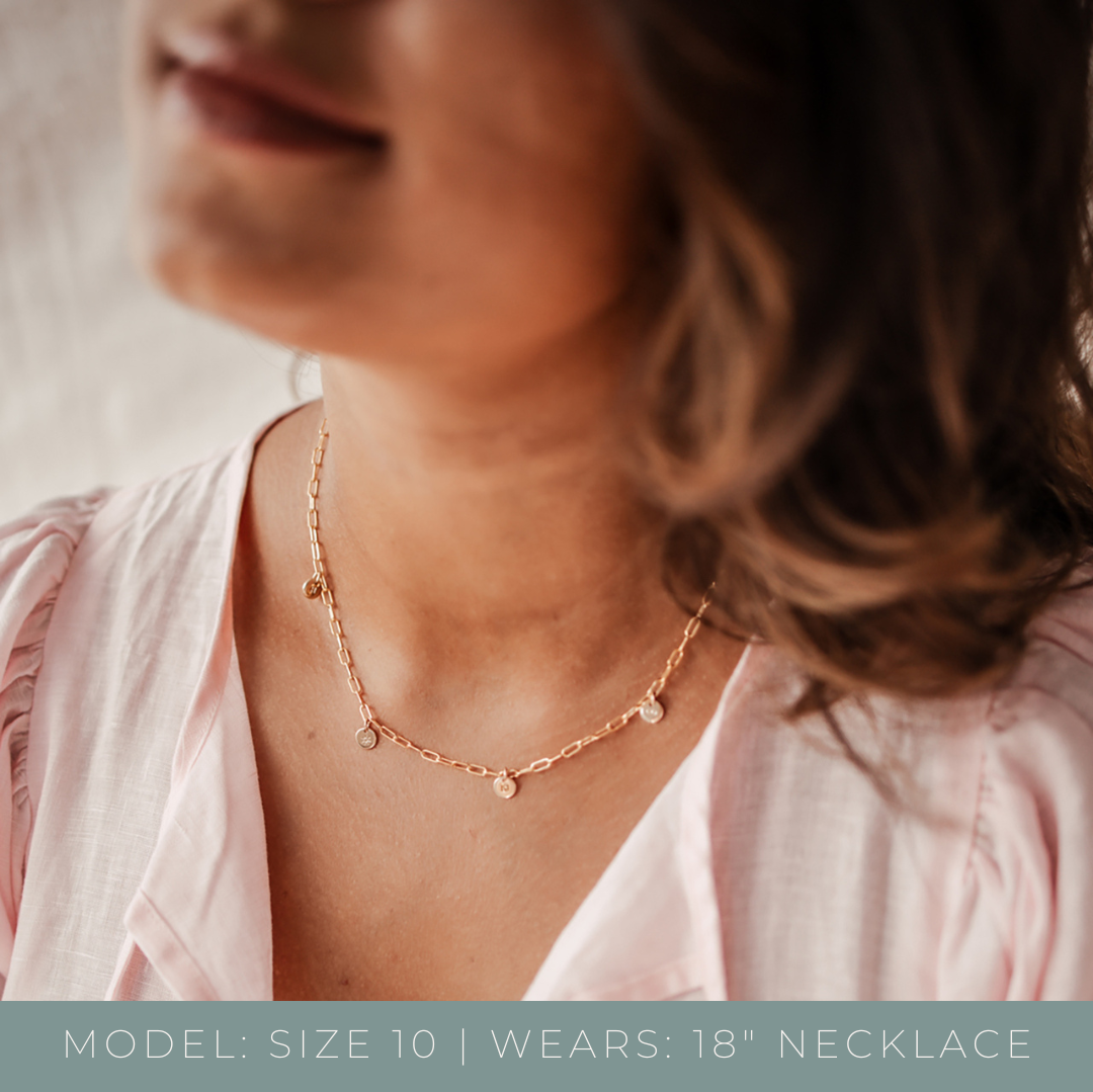 Personalised jewellery - KBN Jewellery - handmade jewellery – Personalised Jewellery gifts – Dainty jewellery – tiny pendant necklace – linked chain – initial necklace – symbol necklace – Australian made