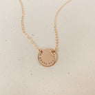 Personalised jewellery - KBN Jewellery - handmade jewellery – custom jewellery gifts – dainty necklace – Australian made – initial necklace – children’s initial necklace – roman numeral necklace – round pendant necklace – double holed necklace