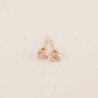 Personalised jewellery – handmade jewellery – KBN jewellery – dainty earrings – birth month earrings – birthstone earrings – affordable earrings – pink stone earrings – October studs – birthstone studs