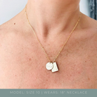 Personalised jewellery – handmade jewellery – KBN jewellery – Australian made jewellery – initial necklace – rectangle and circle pendant – two pendant necklace – initial necklace – children’s name necklace – personalised words necklace – unique necklace