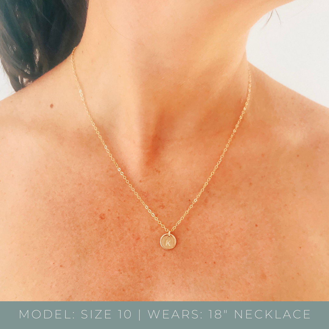 Sofia Necklace - Personalised jewellery - KBN Jewellery - handmade jewellery – small pendant necklace – initial necklace – symbol necklace – family initial necklace – children’s initial necklaces – birth flower initial necklace