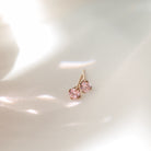 Personalised jewellery – handmade jewellery – KBN jewellery – dainty earrings – birth month earrings – birthstone earrings – affordable earrings – pink stone earrings – October studs – birthstone studs