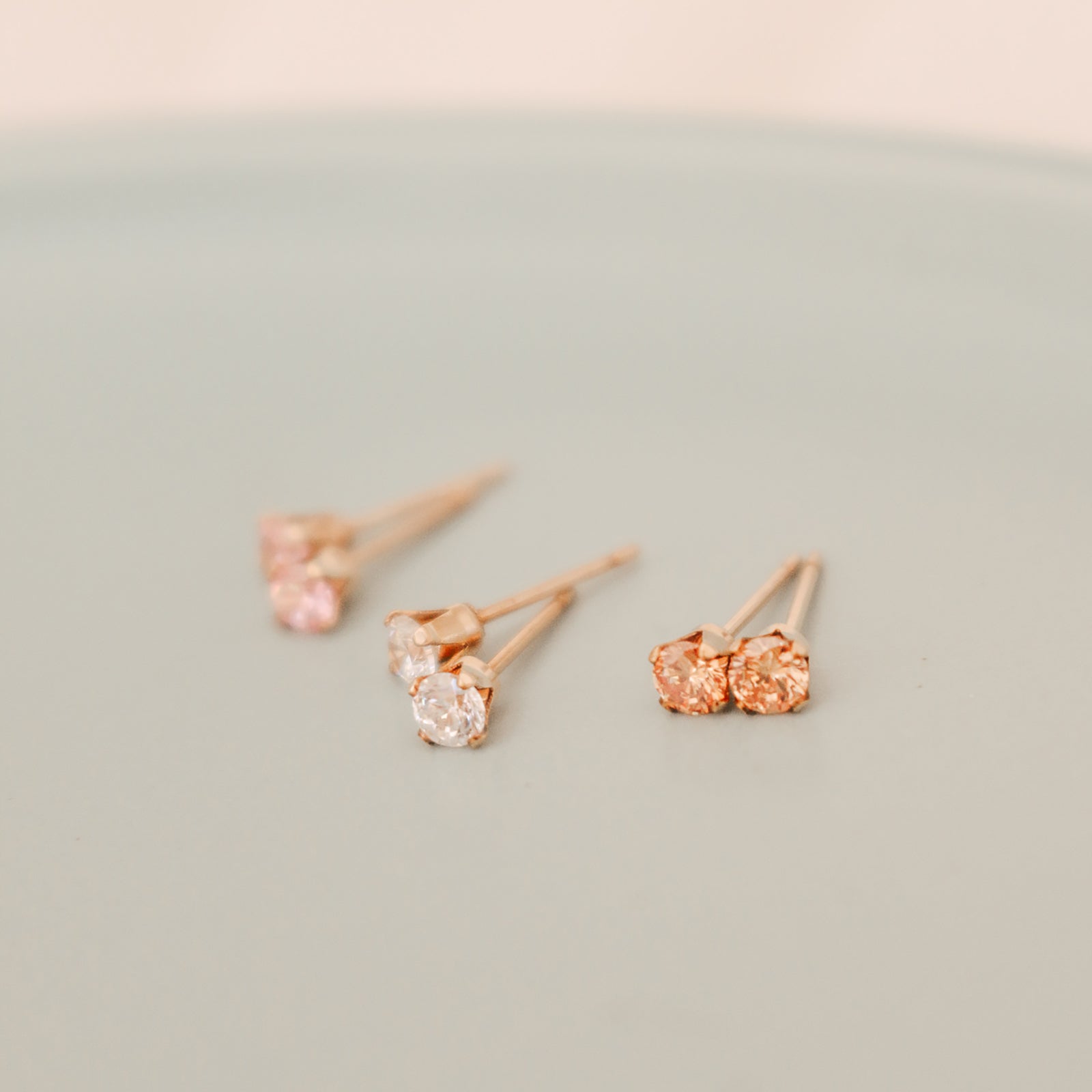 Personalised jewellery – handmade jewellery – KBN jewellery – dainty earrings – birth month earrings – birthstone earrings – affordable earrings – diamond earrings – April studs – birthstone studs