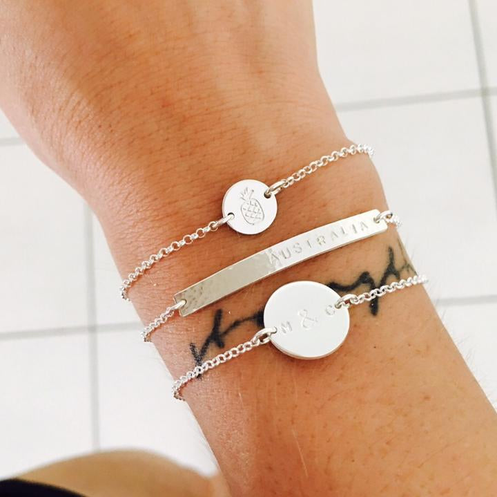 Personalised jewellery - KBN Jewellery - handmade jewellery – Personalised Jewellery gifts – Dainty jewellery- Dainty bracelet – bar bracelet – name bracelet – initial bracelet – I.D bracelet – allergy alert bracelet – medical alert  bracelet – roman numeral bracelet