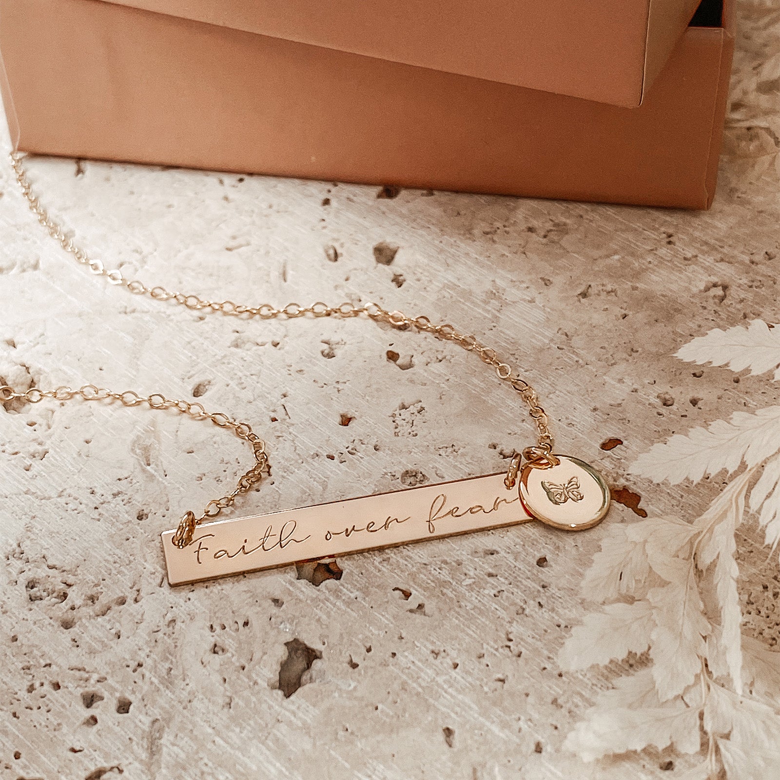Personalised jewellery - KBN Jewellery - handmade jewellery – Personalised Jewellery gifts – Dainty jewellery- bar necklace – dainty bar necklace – personalised date necklace – roman numerals necklace – name bar necklace – words of affirmation necklace – long bar necklace – layering necklace – layering necklace inspiration – wedding gift idea – wedding gift idea for bride  - long pendant necklace with additional small pendant – unique necklace – personalised bar necklace