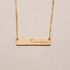 Personalised jewellery - KBN Jewellery - handmade jewellery – Personalised Jewellery gifts – Dainty jewellery- bar necklace – dainty bar necklace – personalised date necklace – roman numerals necklace – name bar necklace – words of affirmation necklace – short bar necklace – layering necklace – layering necklace inspiration – wedding gift idea – wedding gift idea for bride  - long pendant necklace – small bar necklace