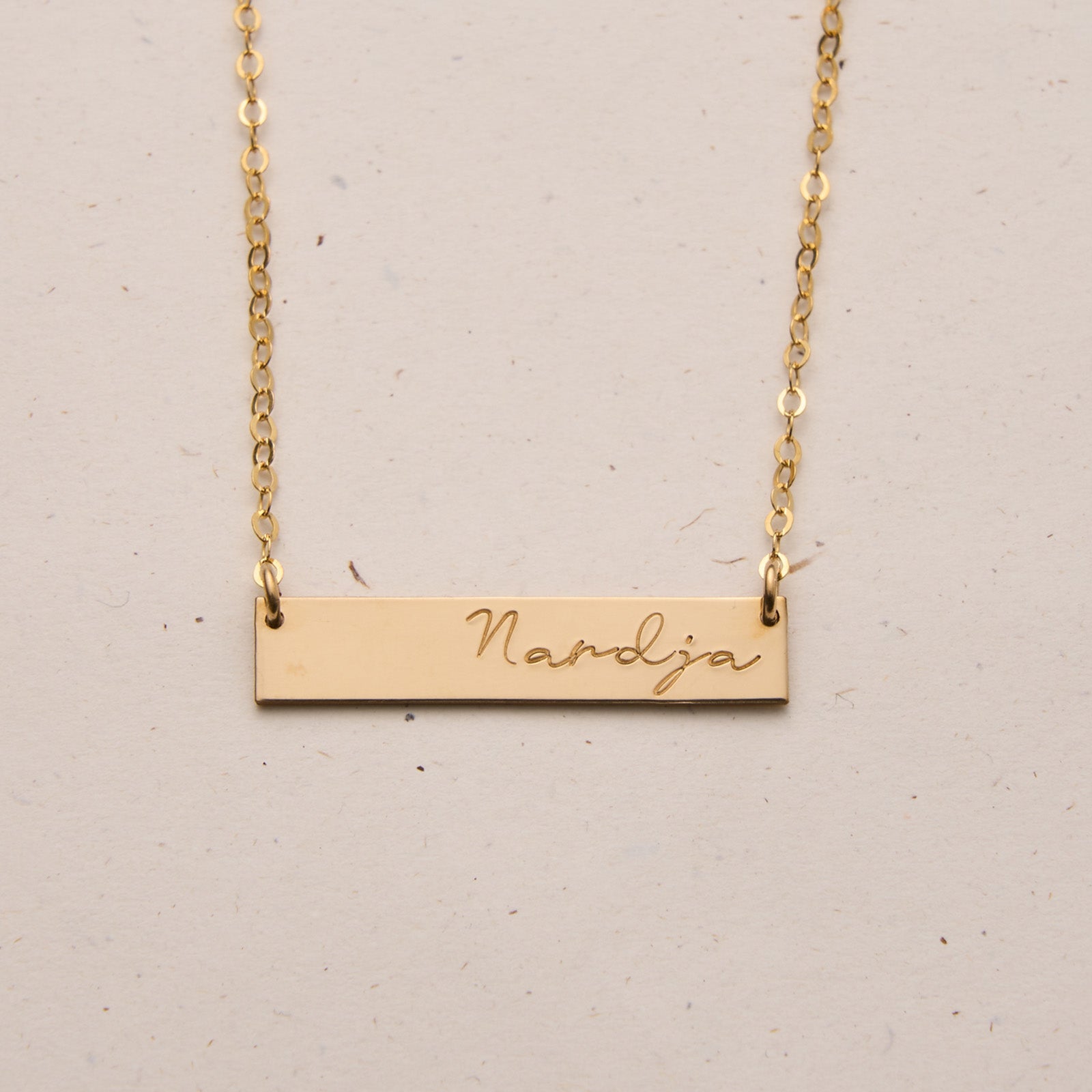 Personalised jewellery - KBN Jewellery - handmade jewellery – Personalised Jewellery gifts – Dainty jewellery- bar necklace – dainty bar necklace – personalised date necklace – roman numerals necklace – name bar necklace – words of affirmation necklace – short bar necklace – layering necklace – layering necklace inspiration – wedding gift idea – wedding gift idea for bride  - long pendant necklace – small bar necklace