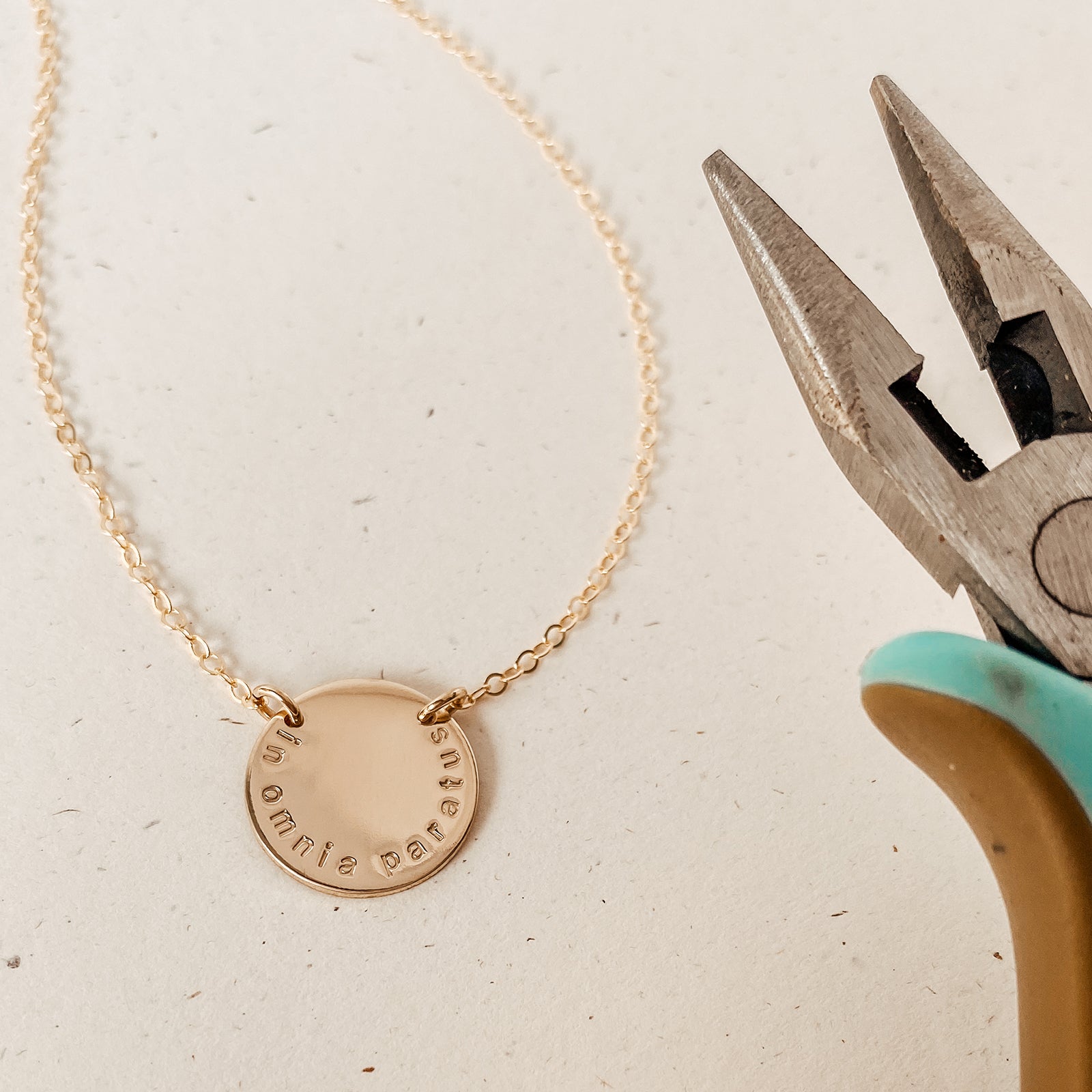 Personalised jewellery - KBN Jewellery - handmade jewellery – custom jewellery gifts – dainty necklace – Australian made – initial necklace – children’s initial necklace – roman numeral necklace – round pendant necklace – double holed necklace
