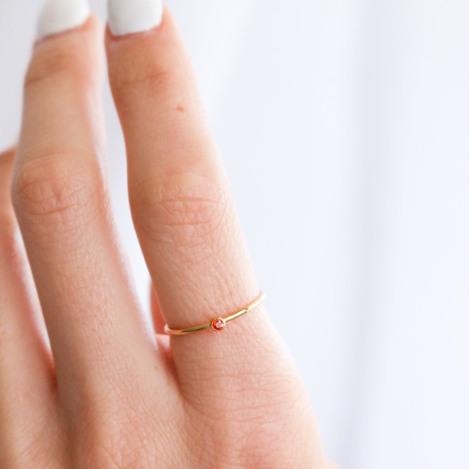 Personalised jewellery – handmade jewellery – KBN jewellery – dainty ring – birth month ring – birthstone ring – affordable ring – strength and peace  ring – July stone rings – birthstone ring – stacking ring – red stone ring