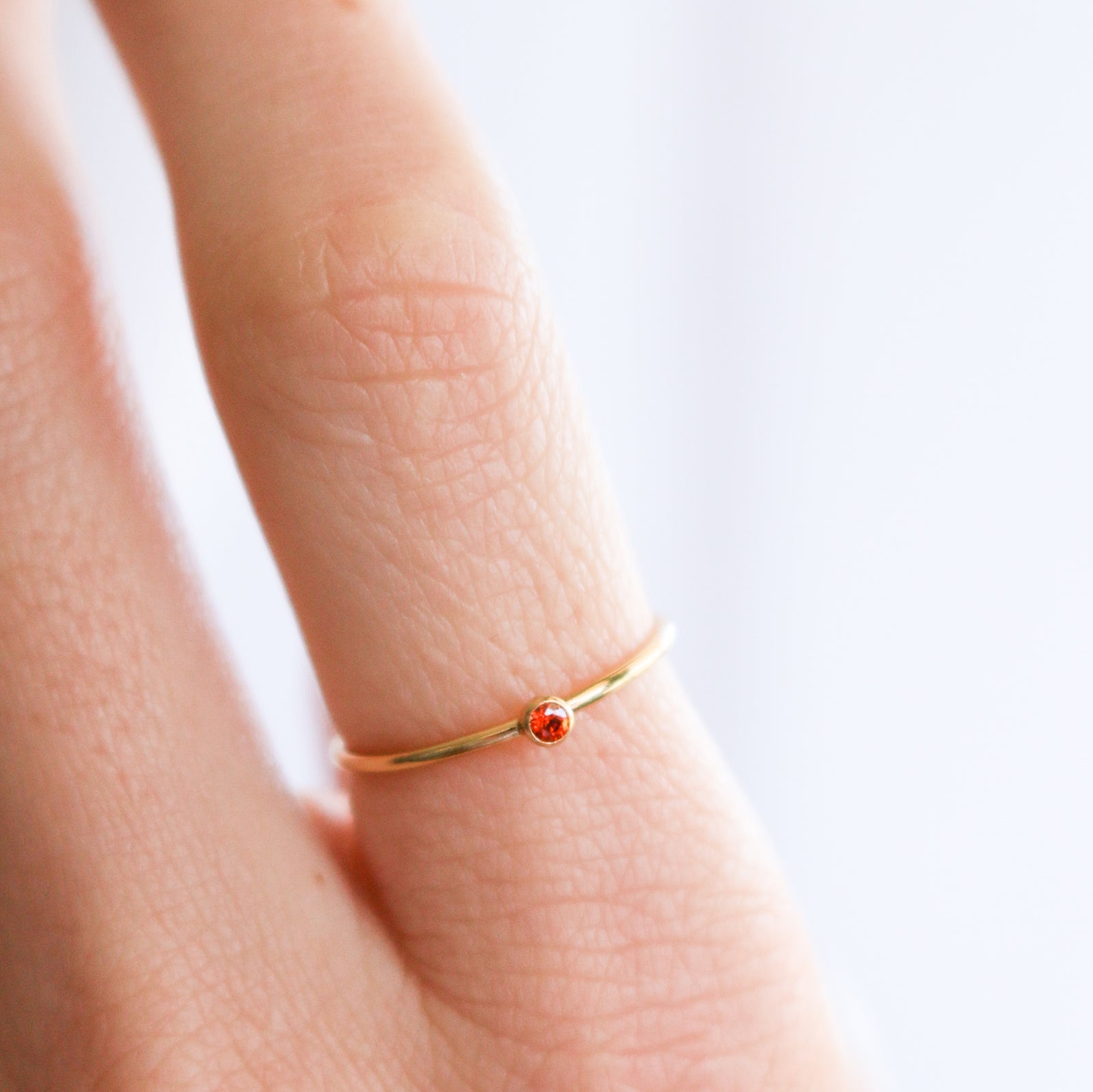 Personalised jewellery – handmade jewellery – KBN jewellery – dainty ring – birth month ring – birthstone ring – affordable ring – strength and peace ring – July stone rings – birthstone ring – stacking ring – red stone ring