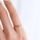 Personalised jewellery – handmade jewellery – KBN jewellery – dainty ring – birth month ring – birthstone ring – affordable ring – protection ring – February  stone rings – birthstone ring – stacking ring – purple stone ring