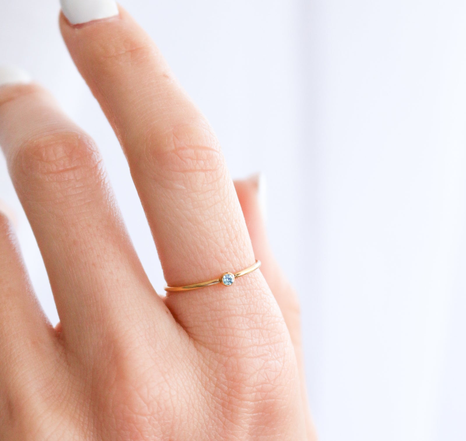 Personalised jewellery – handmade jewellery – KBN jewellery – dainty ring – birth month ring – birthstone ring – affordable ring – fortune ring – December stone rings – birthstone ring – stacking ring – blue stone ring