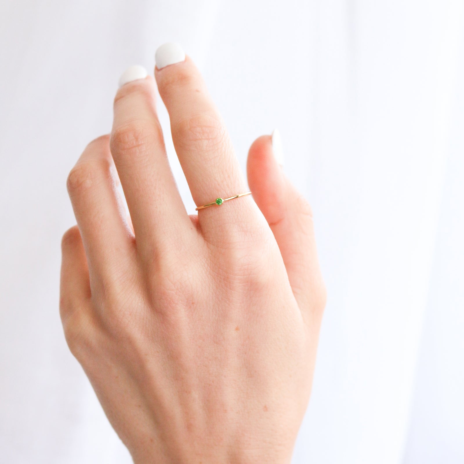 Personalised jewellery – handmade jewellery – KBN jewellery – dainty ring – birth month ring – birthstone ring – affordable ring – may  birthstone ring– ring – personalised ring