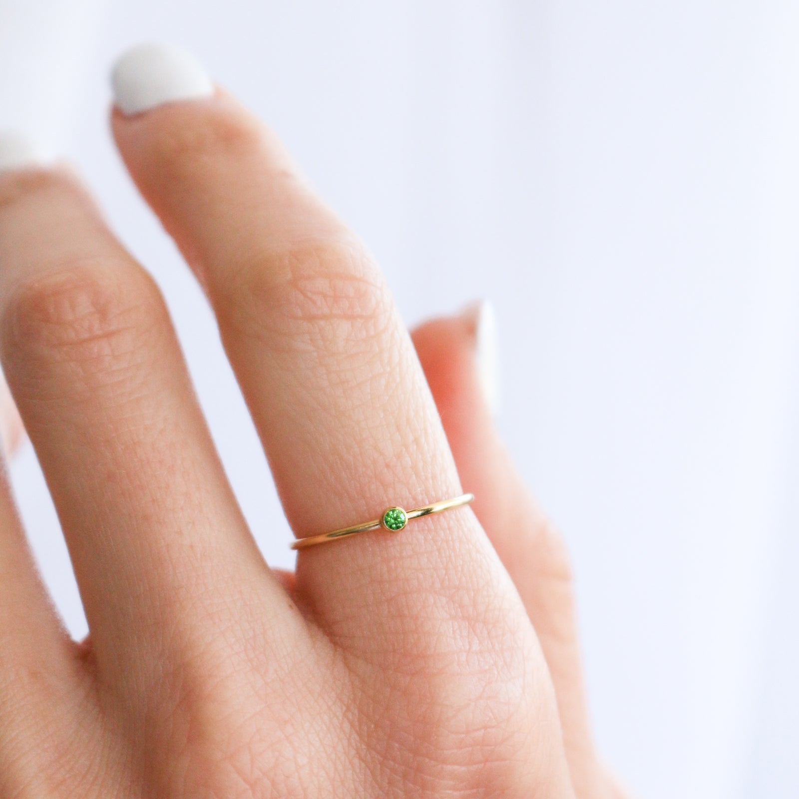 Personalised jewellery – handmade jewellery – KBN jewellery – dainty ring – birth month ring – birthstone ring – affordable ring – may  birthstone ring– ring – personalised ring