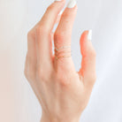 Personalised jewellery – handmade jewellery – KBN jewellery – dainty ring – affordable ring – stacking ring – twist ring – handmade jewellery – Australian made – round edged ring – staple ring – everyday ring – v ring – unique shaped ring