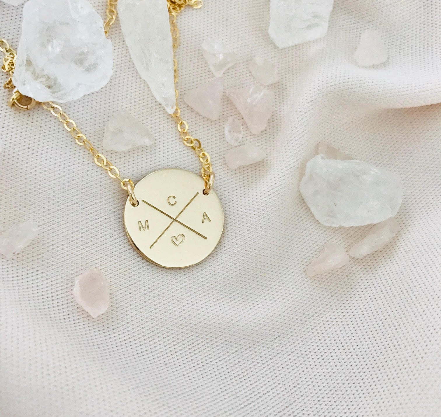 Personalised jewellery - KBN Jewellery - handmade jewellery - cross my heart - initial necklace - symbol necklace – custom initial necklace – children initials