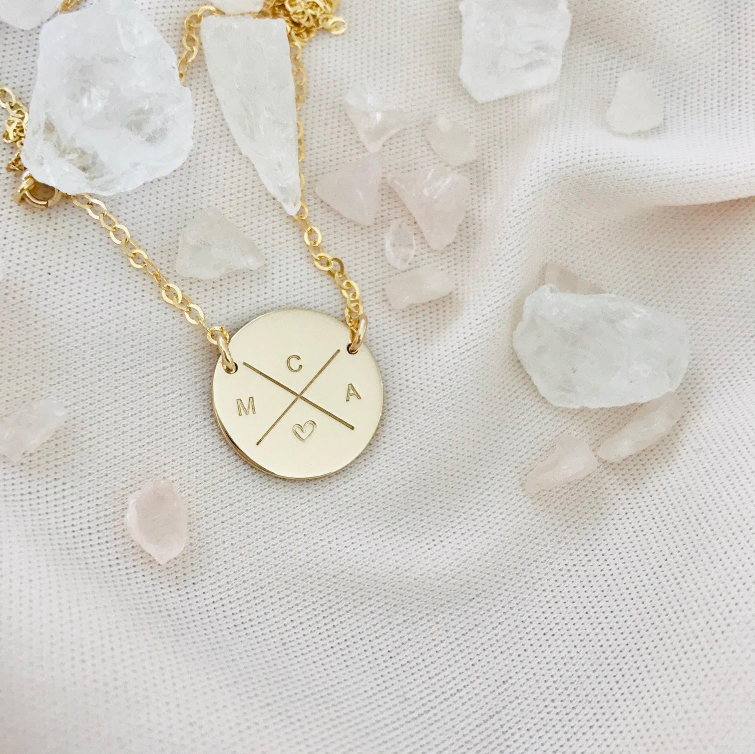 Personalised jewellery - KBN Jewellery - handmade jewellery - cross my heart - initial necklace - symbol necklace – custom initial necklace – children initials