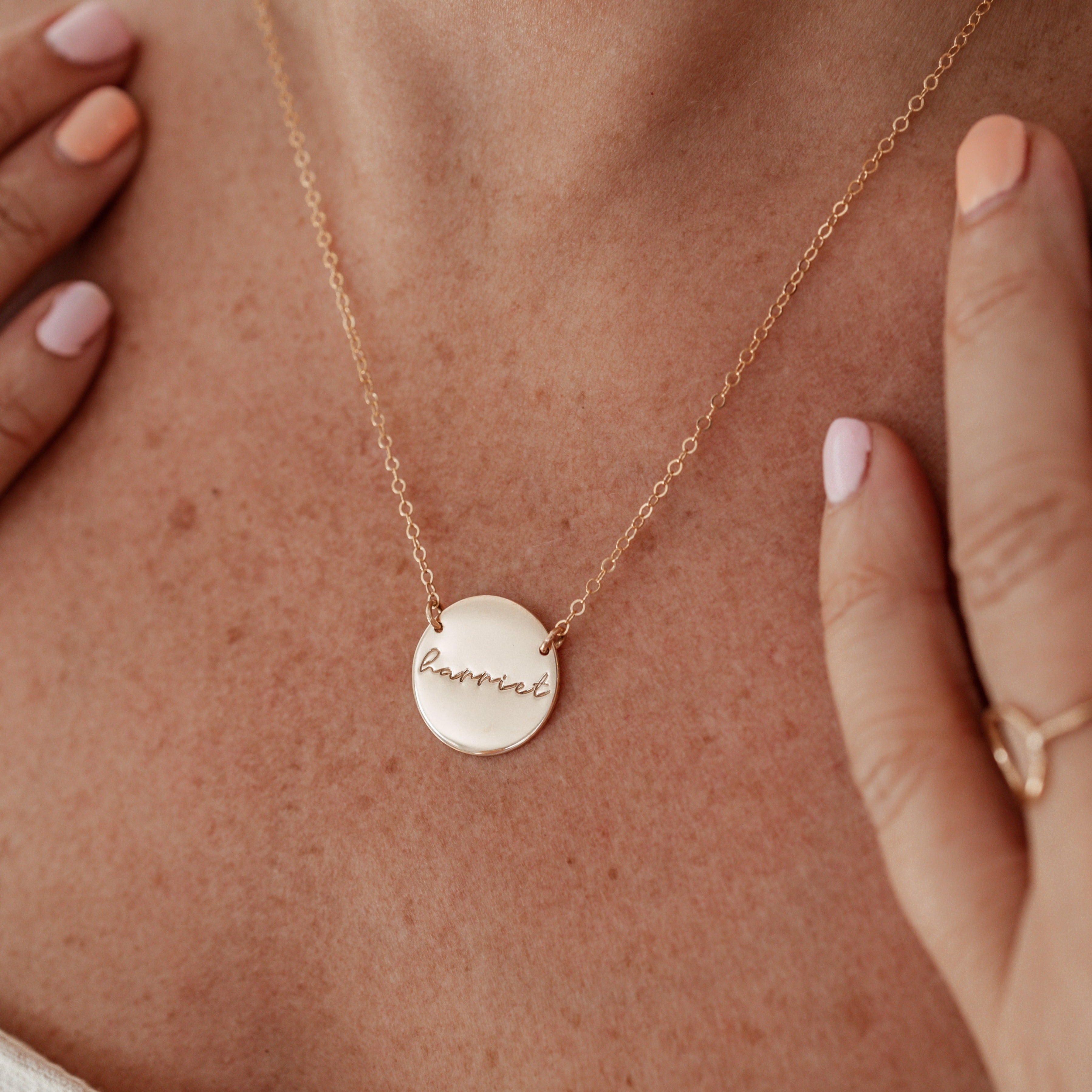 Personalised jewellery - KBN Jewellery - handmade jewellery – custom jewellery gifts – dainty necklace – large pendant necklace – children name necklace – personalised kids name necklace – kids names on necklace – family member names on necklace – gift ideas for mum – personalised gifts for mum – personalised gifts for Grandma - personalised gifts for Nanna – double holed necklace 