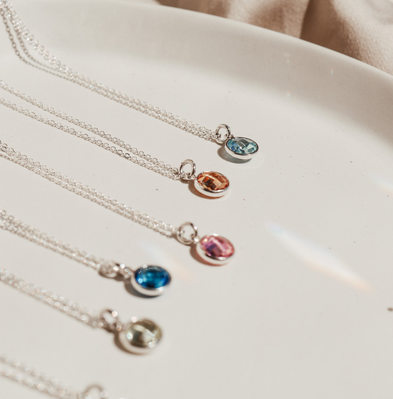 Birthstone Drop Necklace • October