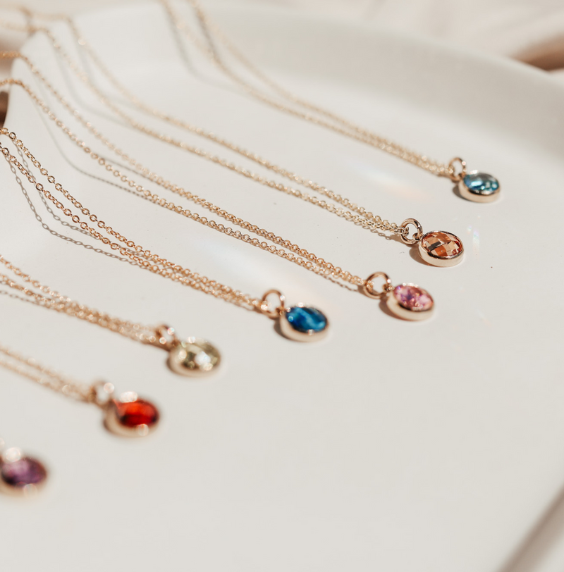 Birthstone Drop Necklace • September