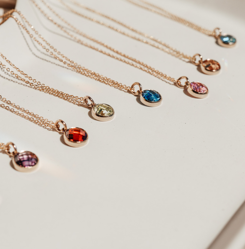 Birthstone Drop Necklace • September