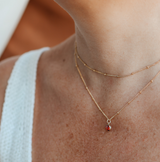 Birthstone Drop Necklace • January