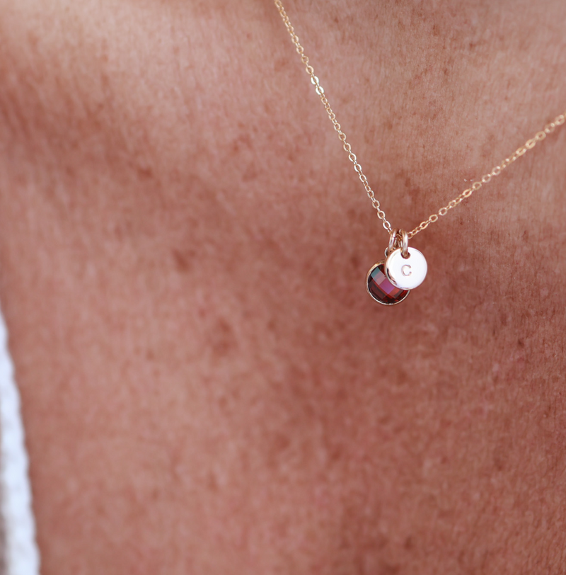 Birthstone Drop Necklace • January