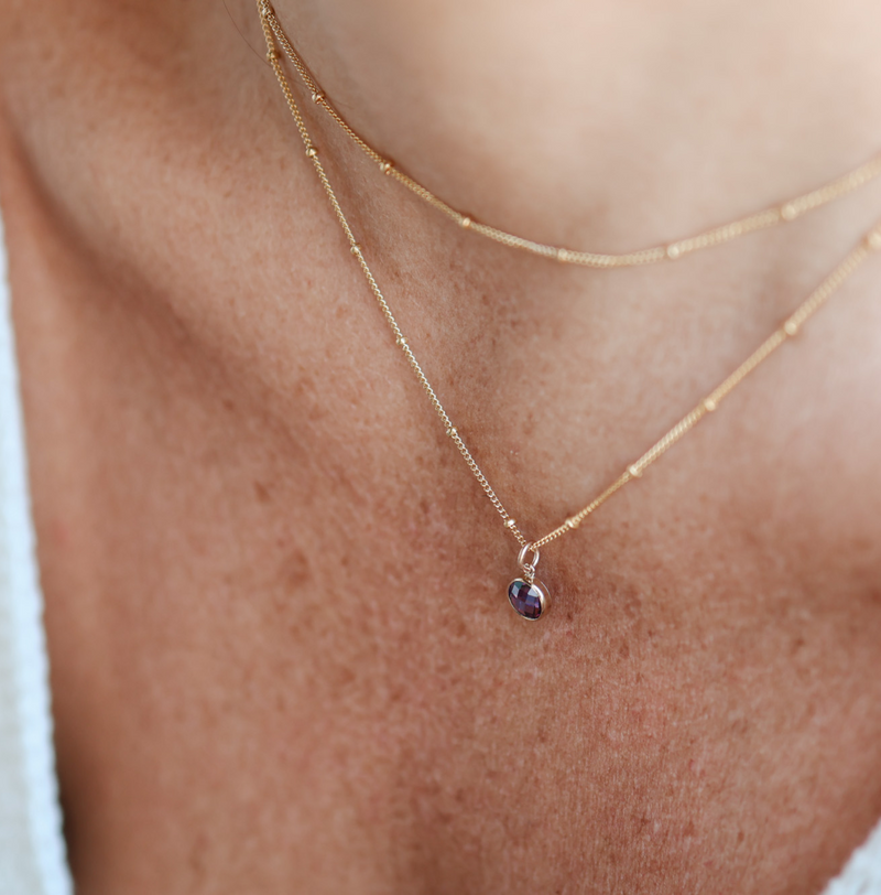 Birthstone Drop Necklace • June