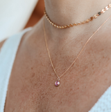 Birthstone Drop Necklace • October