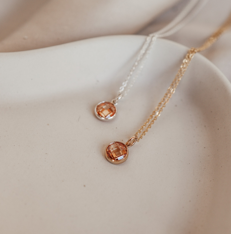 Birthstone Drop Necklace • November