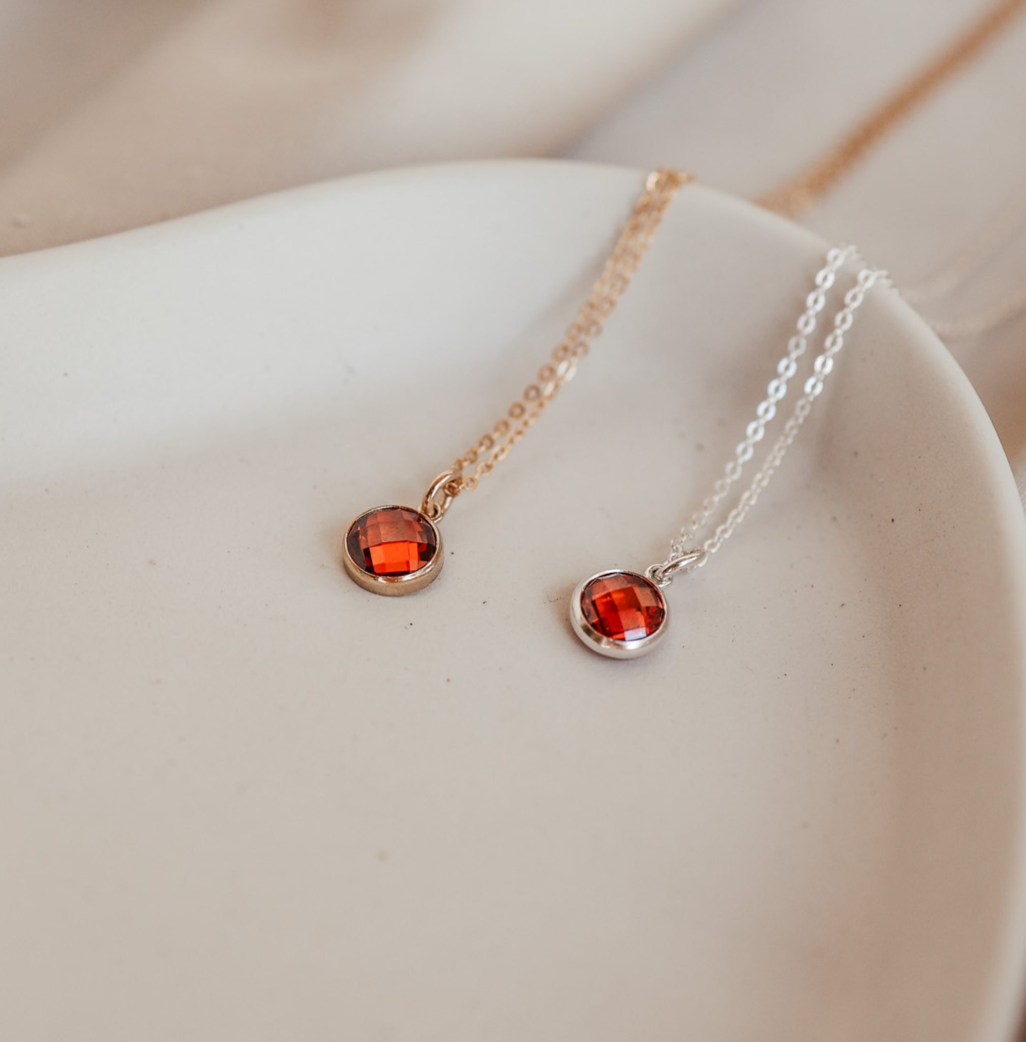 Personalised jewellery – handmade jewellery – KBN jewellery – Australian made jewellery – crystal pendant – birthstone drop necklace – birthstone pendant for necklace – crystal birthstone drop  – birthstone jewellery – red  stone pendant – dark red birthstone for necklace – July  birthstone pendant – July  birthstone drop