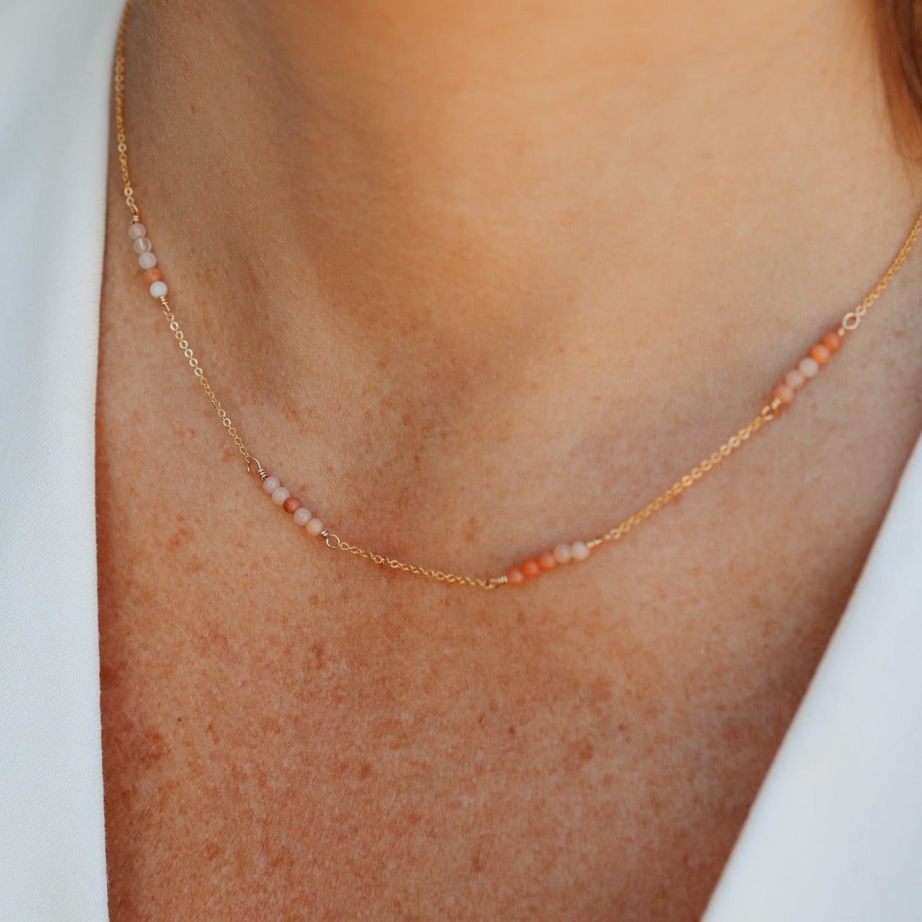 Personalised jewellery - KBN Jewellery - handmade jewellery – Personalised Jewellery gifts – Australian Made – gemstone necklace – blue lapis necklace – green jade necklace – amethyst necklace – black obsidian necklace – peach aventurine necklace – white howlite necklace – gemstone stack necklace 