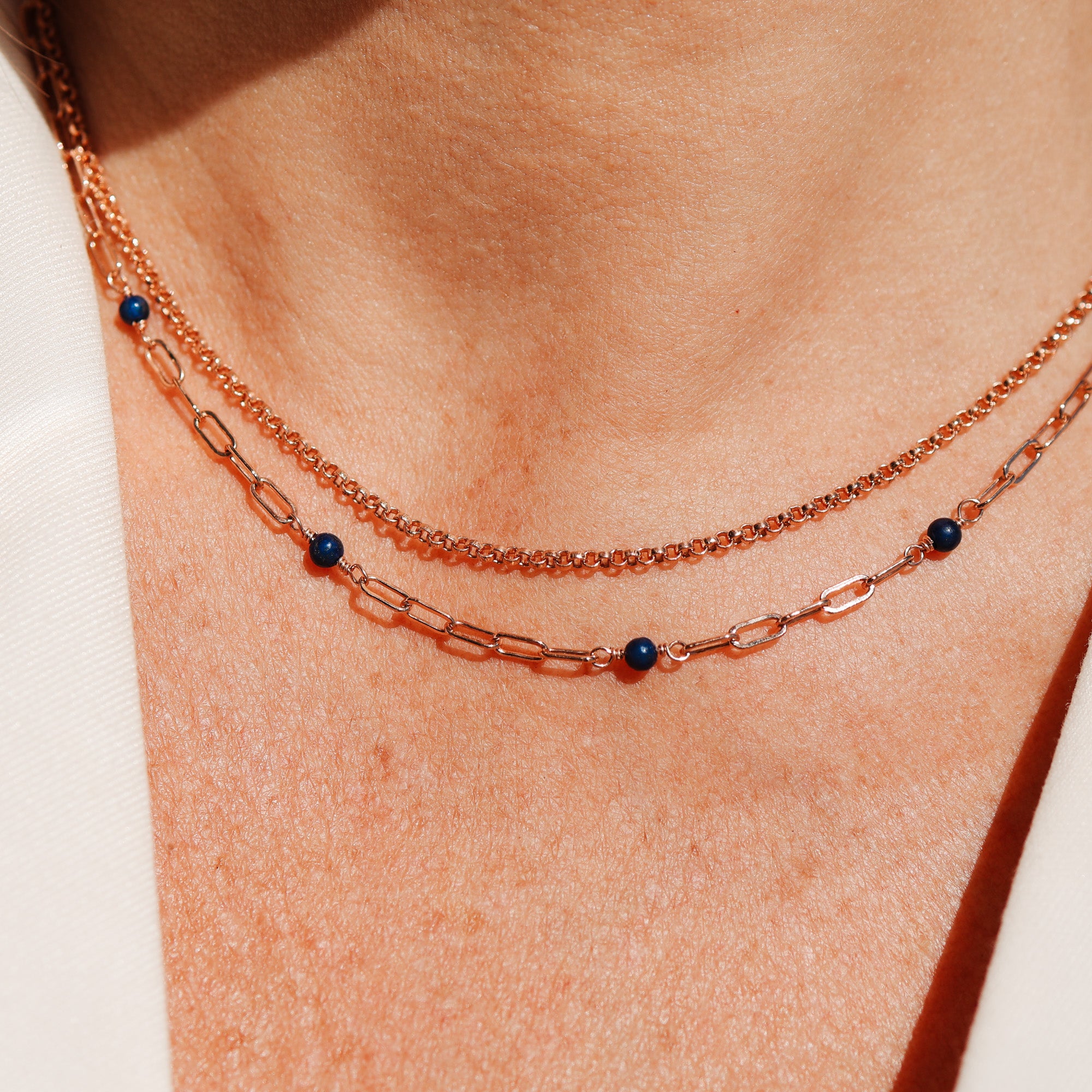 Personalised jewellery - KBN Jewellery - handmade jewellery – Personalised Jewellery gifts – Australian Made – gemstone necklace – blue lapis necklace – green jade necklace – amethyst necklace – black obsidian necklace – peach aventurine necklace – white howlite necklace – gemstone stack necklace 