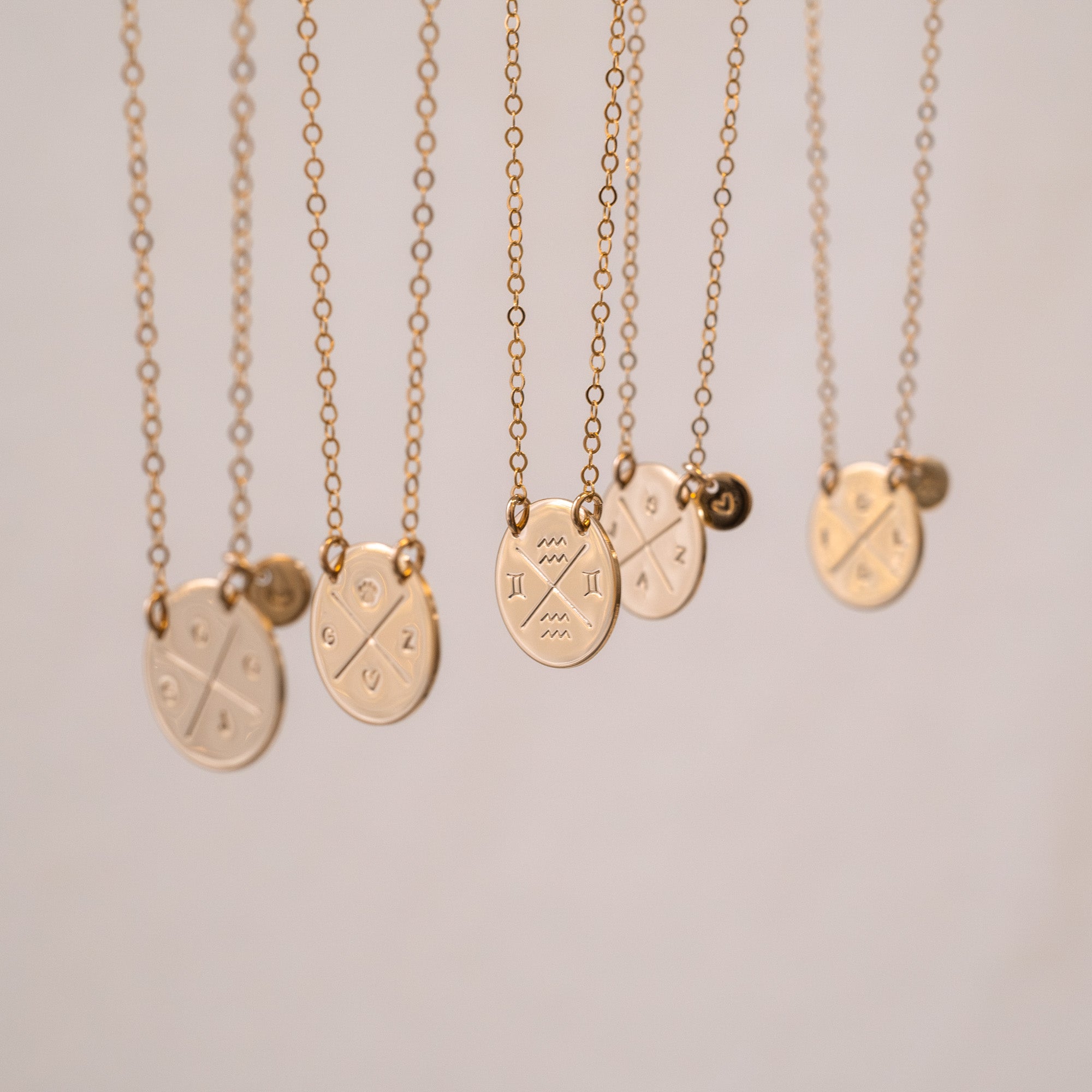 Personalised jewellery - KBN Jewellery -  handmade jewellery - cross my heart - initial necklace - symbol necklace – custom initial necklace – children initials  - zodiac sign necklace 