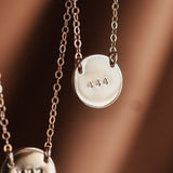 Angel Numbers • Medium Pendant Necklace • Double Hole