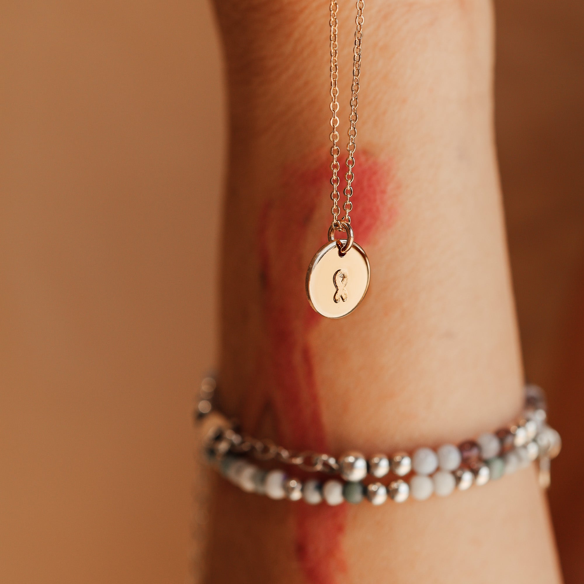 Personalised jewellery - KBN Jewellery - handmade jewellery – Personalised Jewellery gifts – Dainty jewellery – cancer awareness necklace – cancer necklace–  cancer ribbon necklace – cancer ribbon 