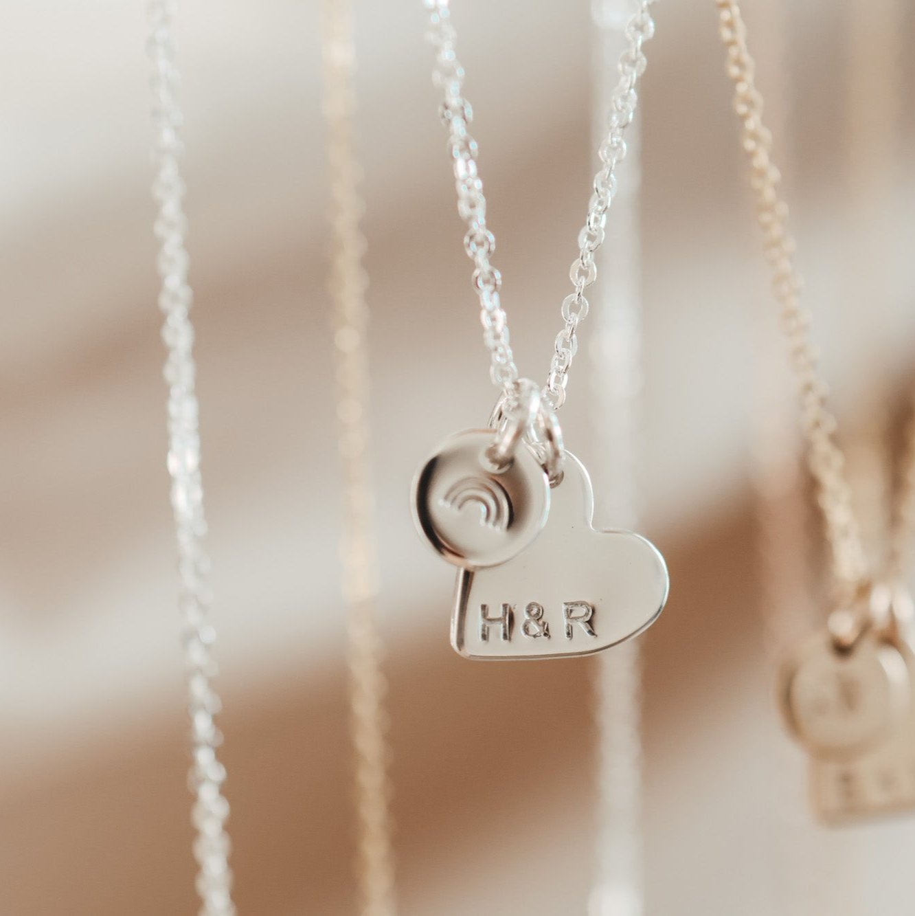 Personalised jewellery - KBN Jewellery - handmade jewellery – Personalised Jewellery gifts – Dainty jewellery- heart necklace – heart pendant necklace – initial necklace – symbol necklace – dainty heart necklace 