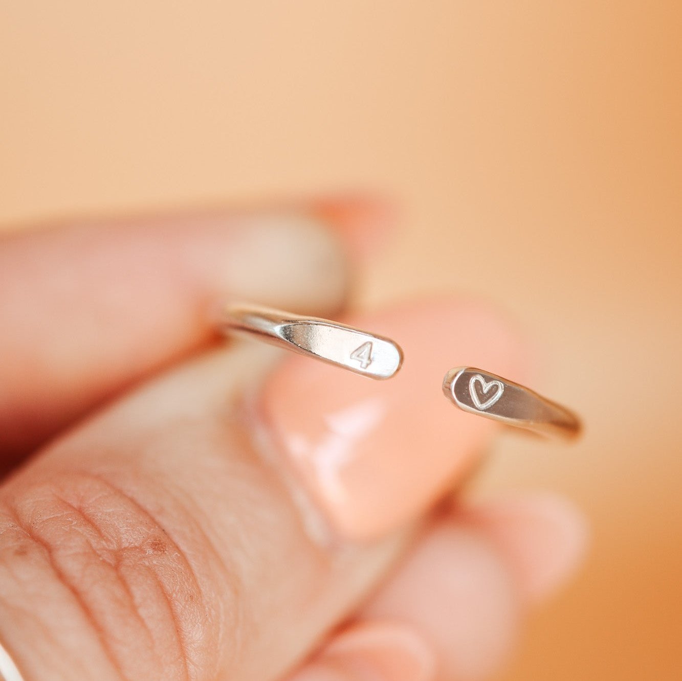 Ever Ring - Personalised jewellery - KBN Jewellery - handmade jewellery – initial ring – symbol ring – Jewellery Gifts