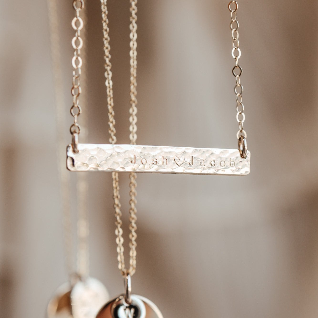 Personalised jewellery - KBN Jewellery - handmade jewellery – Personalised Jewellery gifts – Dainty jewellery- bar necklace – dainty bar necklace – personalised date necklace – roman numerals necklace – name bar necklace – words of affirmation necklace 